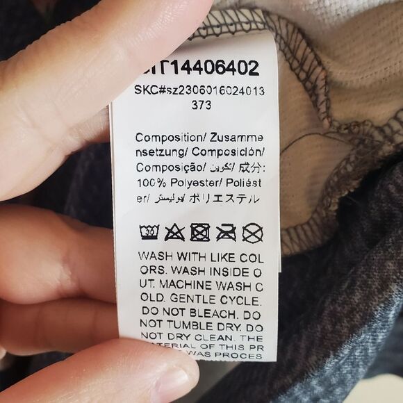 Emery Rose Dark Gray Floral Print Drop Shoulder Sweatshirt Size 1Xl - Picture 5 of 6